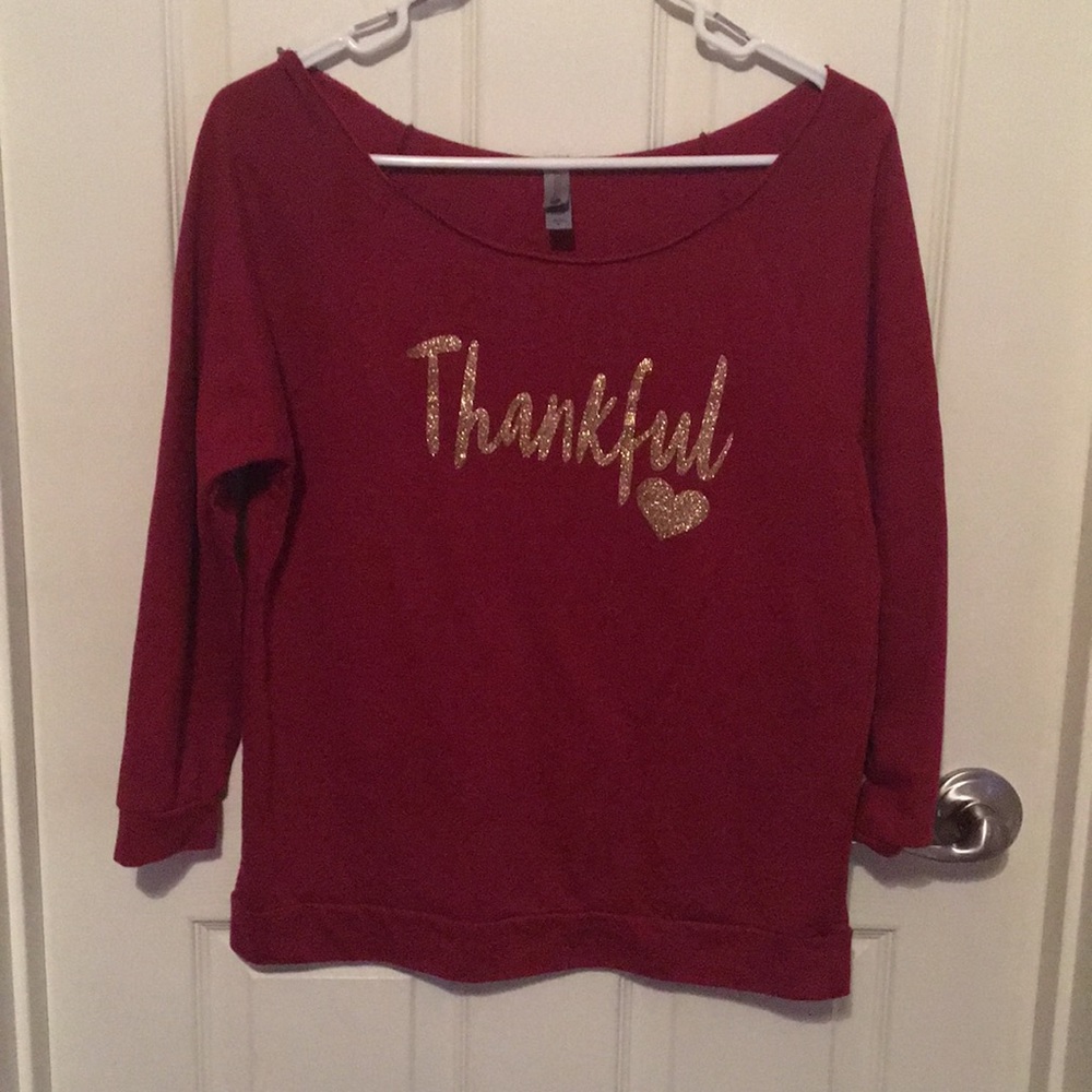 Maroon “Thankful” Sweater